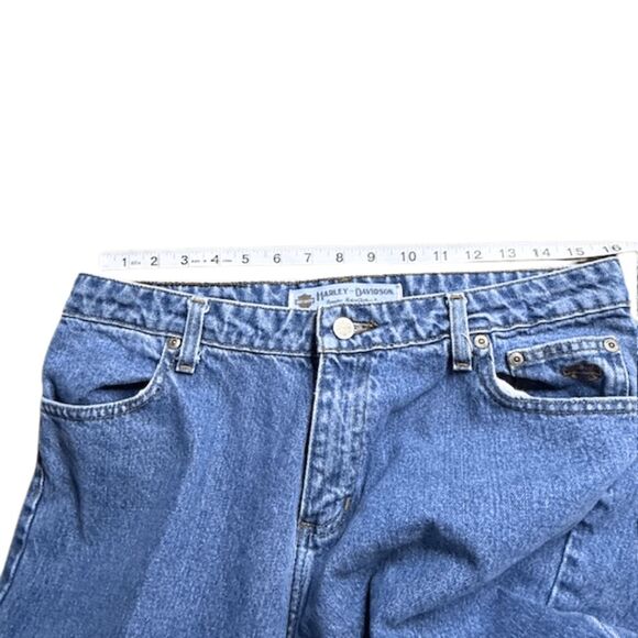 Harley-Davidson Men's Straight Leg Biker Motorcycle Denim Jeans Blue Size 32x32 - Picture 7 of 9